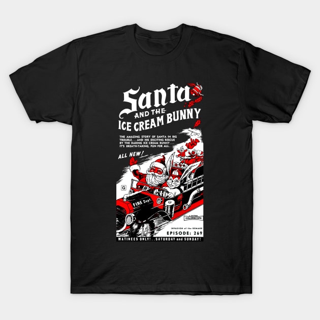 Santa and the Ice Cream Bunny T-Shirt by Invasion of the Remake